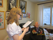 Дети в гостях у ветерана. 2015 г.