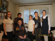 Дети в гостях у ветерана. 2015 г.